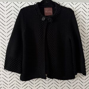 525 America Women's Black Chunky Knit Cardigan Sweater Size Small